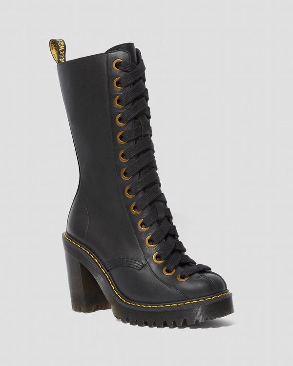 Dr Martens Dámské Vysoké Boty Carey Černé, CZ-059826